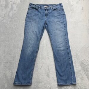 Duluth Trading Co Womens Jeans Size 12x29 Medium Wash Straight Leg Denim Pants